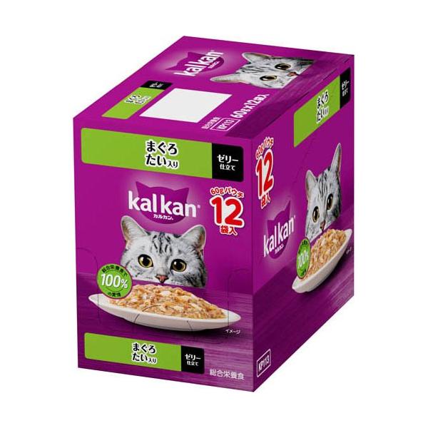 他サイト： カルカン パウチ まぐろ たい入り 成猫 キャットフード ウェットフード ( 60g×12袋入 )/ カルカン パウチ ( キャットフード ウェットフード )の商品画像