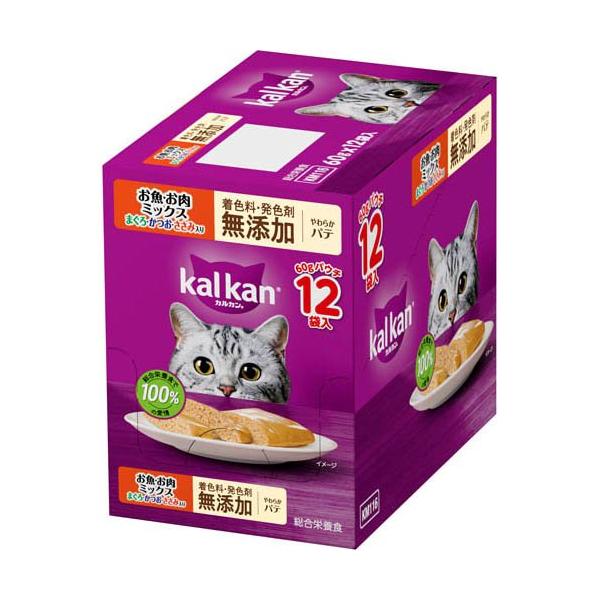 カルカン パウチ やわらかパテ お魚 まぐろかつおささみ 着色料 無添加