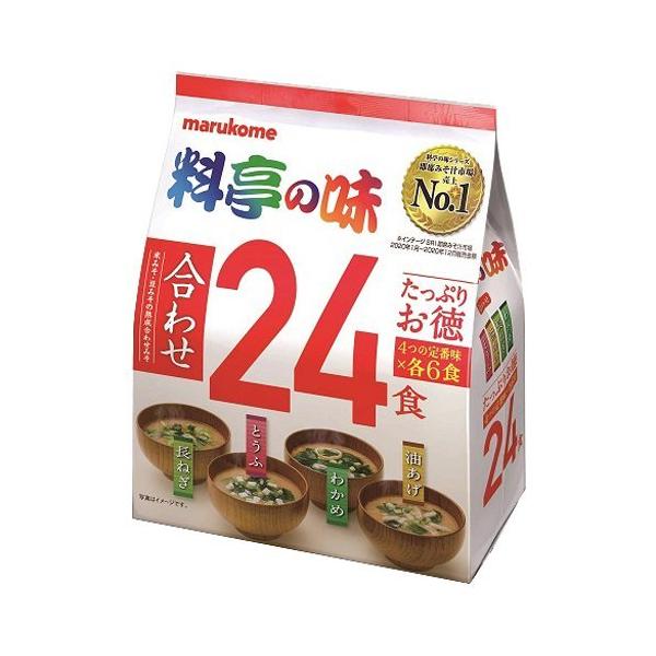 マルコメ 料亭の味 合わせ ( 24食 )/ 大容量 信州みそ 味噌汁