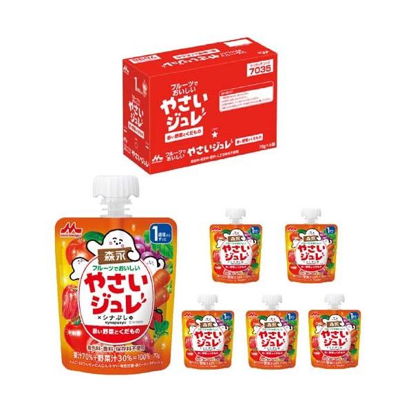 森永 フルーツでおいしいやさいジュレ 赤い野菜とくだもの ( 70g*6個入