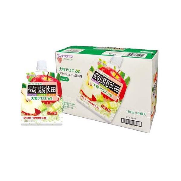 大粒アロエinクラッシュタイプの蒟蒻畑りんご味 150G × 30個 ゼリー飲料 こんにゃく  食物繊維 低カロリー ダイエット soukai_4902738512052