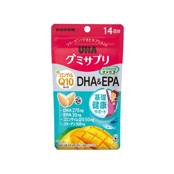 UHAグミサプリ CoQ10+DHA＆EPA 14日分 ( 28粒 )/ グミサプリ