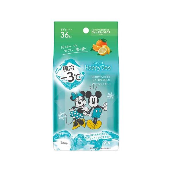 マンダム ハッピーデオ ボディシート 極冷 ウォータリーシトラス ( 36