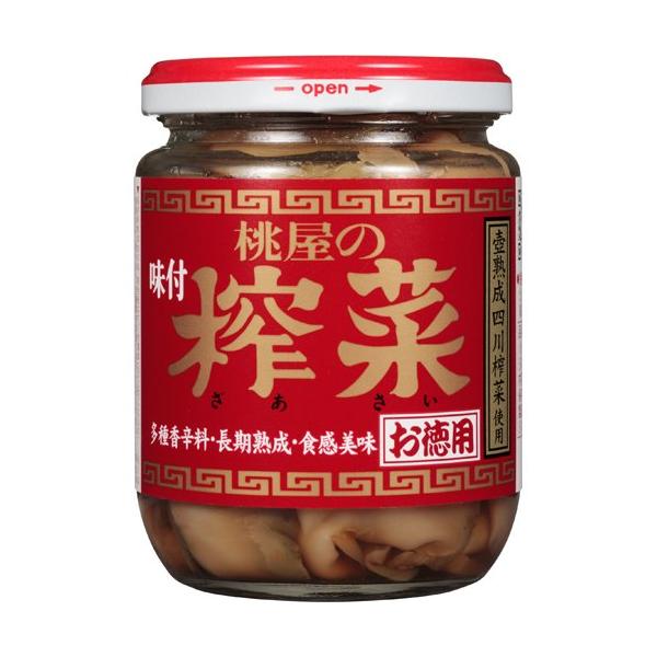 桃屋 味付搾菜(ももや)/乾物・惣菜/ブランド：桃屋/( ザーサイ 中華 おつまみ 漬物 お徳用 ビール )/【発売元、製造元、輸入元又は販売元】桃屋/【桃屋 味付搾菜の商品詳細】●搾菜本来の製法(風干し、10数種の香辛料を使用した約1年に...