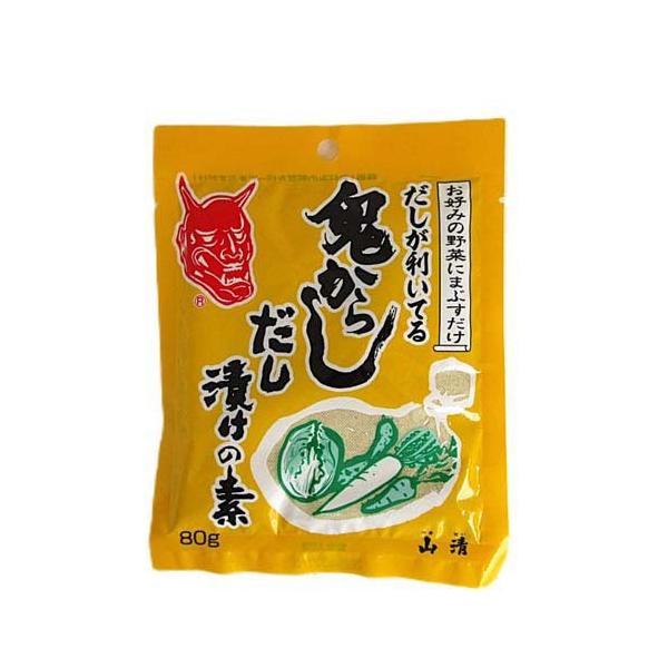 鬼からし だし漬けの素 粉/乾物・惣菜/【発売元、製造元、輸入元又は販売元】山清/【鬼からし だし漬けの素 粉の商品詳細】●鬼からしと5種類のだし粉末を配合し、だしの旨味がかんじられる、からし漬けの素に仕上げました。●刻んだ野菜にまぶすだけ...