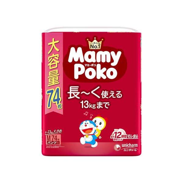 マミーポコパンツ M ドラえもん 6kg〜13kg 紙おむつ パンツ ( 74枚入