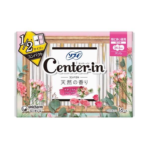 センターインコンパクト1／2フローラル特に多い昼用 生理用品 ナプキン