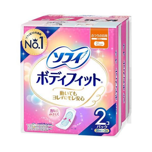 ソフィ ボディフィット ふつうの日用 羽なし ( 28枚入×2個 )/ ソフィ