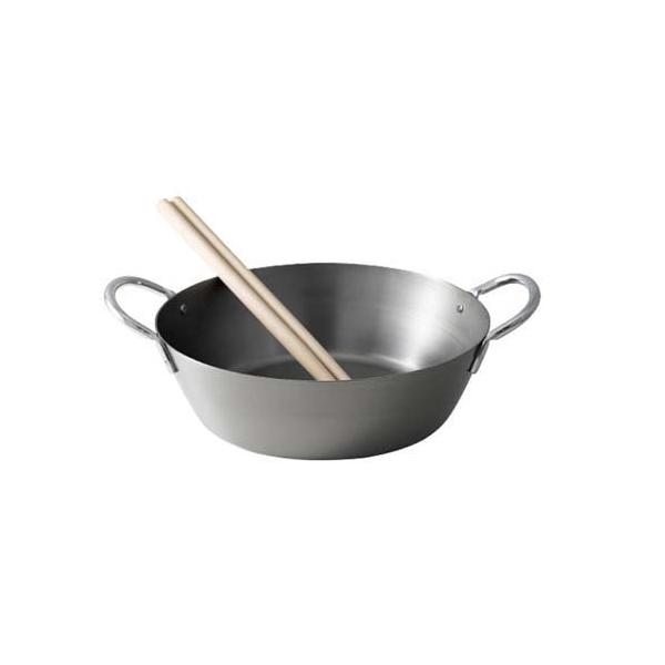 ダンチュウ 鉄天ぷら鍋 26cm 粉菜箸付 DA-32 ( 1個 )/ ダンチュウ