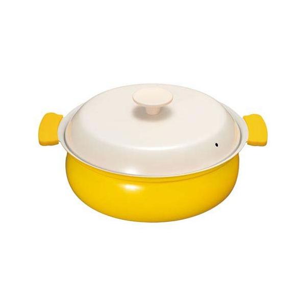 和平フレイズ 軽いセラミック IH対応卓上鍋24cm(イエロー) RB-3215 ( 1