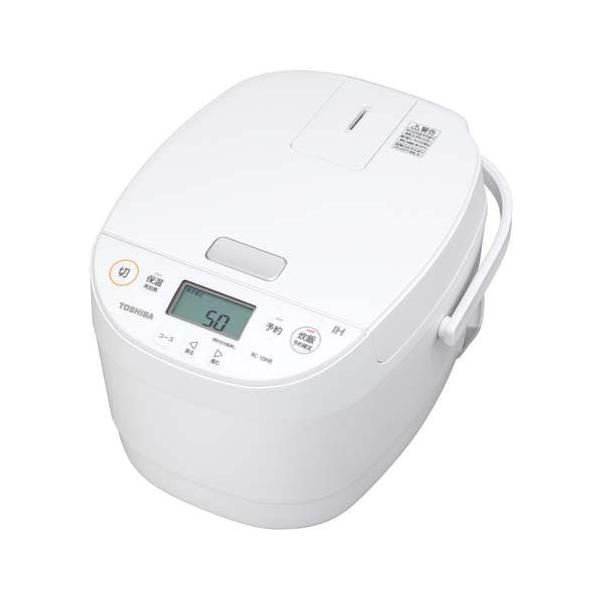 東芝 IH炊飯器 備長炭ダイヤモンド釜 5.5合 お手入れ簡単 RC-10HR(W