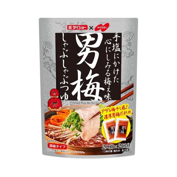 男梅しゃぶしゃぶつゆ/調味料/ブランド：ダイショー/【発売元、製造元、輸入元又は販売元】ダイショー/【男梅しゃぶしゃぶつゆの商品詳細】●「男梅」の本格的で濃厚な梅干しの味わいを再現し、昆布・かつおの旨味を加えた「つゆの素」と、更に梅干し感を...