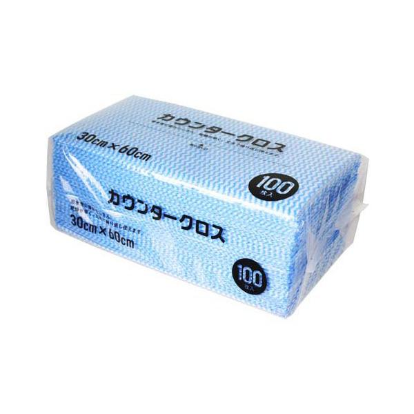 他サイト： カウンタークロス 60*30cm ブルー ( 100枚入 )/ 大和物産の商品画像