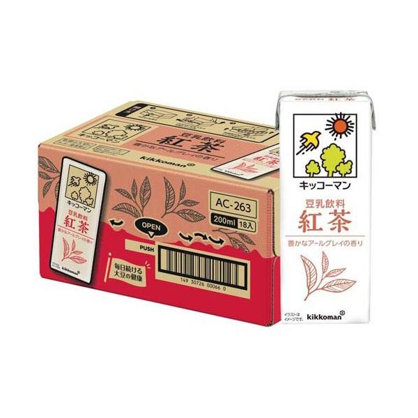 キッコーマン 豆乳飲料 紅茶 ( 200ml*18本入 )/ たんぱく質 ) : 爽快