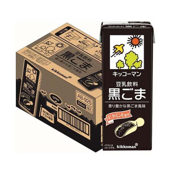 キッコーマン 豆乳飲料 黒ごま ( 200ml*18本入 )/ : 爽快ドラッグ