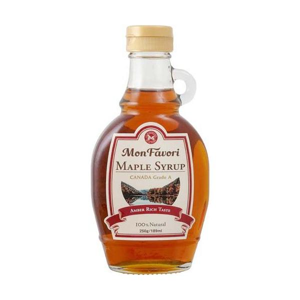 他サイト： モンファボリ 100％ピュア メープルシロップ カナダ産 アンバーリッチ ( 250g )/ Mon Favori(モンファボリ) ( シロップ  グレードA Mon Favori )の商品画像