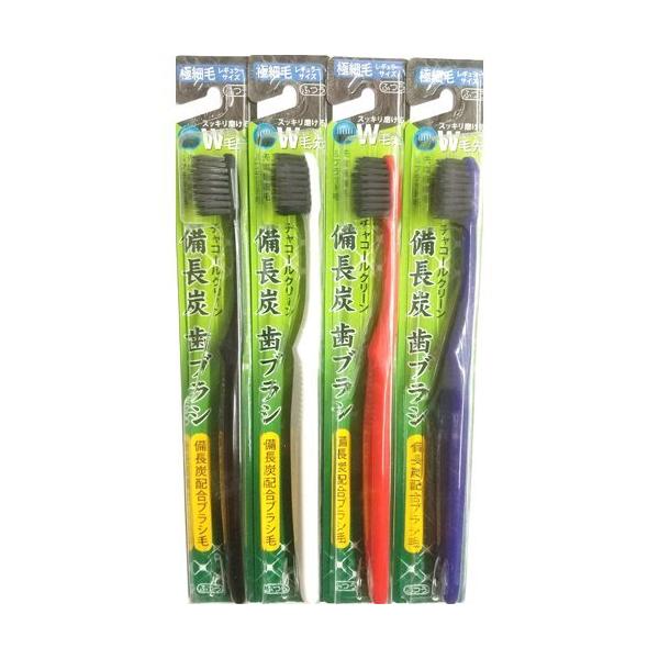 備長炭歯ブラシ チャコールクリーン D-9716 ( 4本入 ) : 爽快ドラッグ