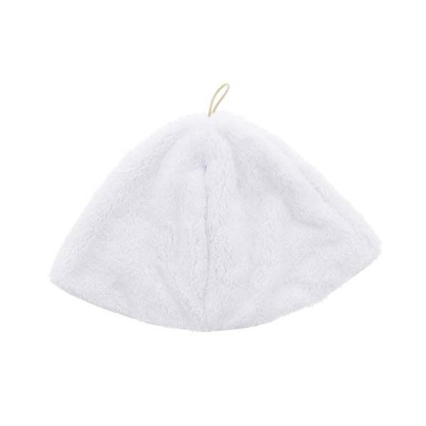 思わず頬ずりしたくなるサウナハット ホワイト 頭囲約62cmまで対応 ( 1