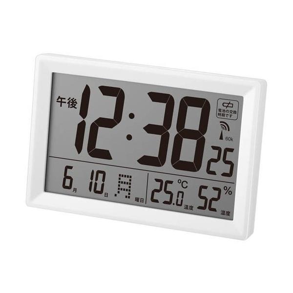 置時計12 MAG デジタル電波置掛兼用時計 ビュースクエア W-812 WH-Z ( 1個
