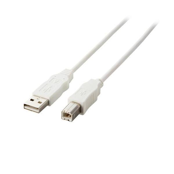 �G���R�� USB�P�[�u�� USB2.0 B-A �c�C�X�g�y�A�P�[�u�� RoHS 0.5m �z���C�g ( 1�� )/ �G���R��(ELECOM)