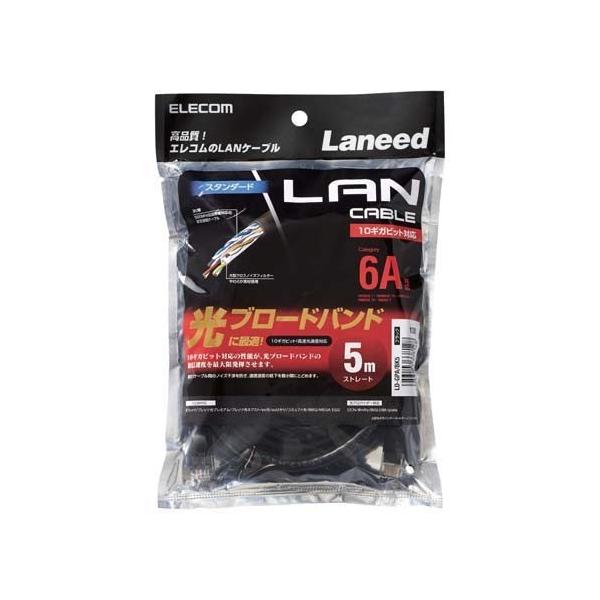 �G���R�� cat6a LAN�P�[�u�� �u���b�N 5m LD-GPA�^BK5 ( 1�{�� )/ �G���R��(ELECOM)