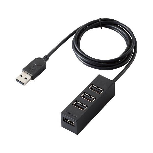 USBハブ 2ポート ブラック U2H-TZS428BBK USBハブ 2.0 4ポート 個別スイッチ付 バスパワー