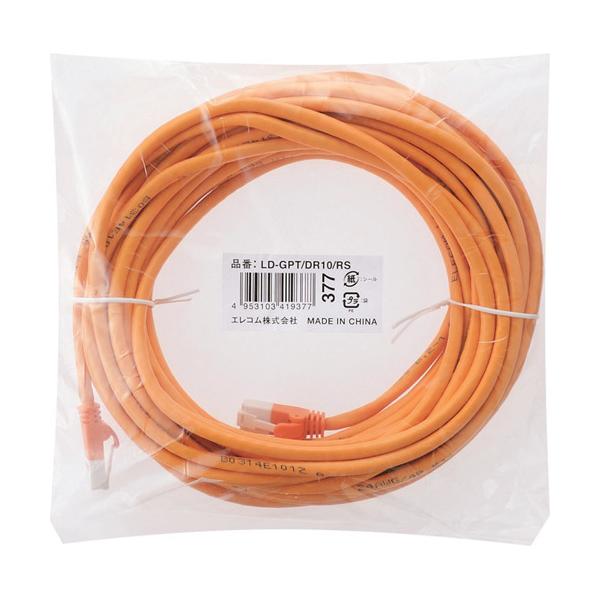 LANP[u CAT6 EU RoHSwߏ ܐ܂h~ 10m IW LD-GPT^DR10^RS ( 1{ )/ GR(ELECOM)