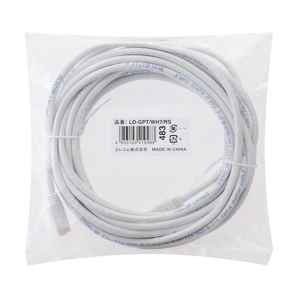 GR LANP[u CAT6 EU RoHSwߏ ܐ܂h~ 7m zCg LD-GPT^WH7^RS ( 1{ )/ GR(ELECOM)