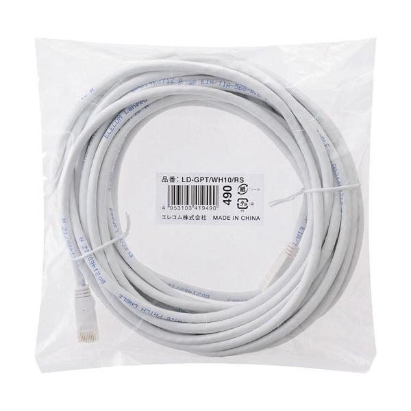 LANP[u CAT6 EU RoHSwߏ ܐ܂h~ 10m zCg LD-GPT^WH10^RS ( 1{ )/ GR(ELECOM)