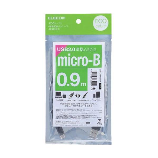 GR }CNUSBP[u USB2.0 microB-A zpbP[Wi RoHS 0.9m ( 1 )/ GR(ELECOM)