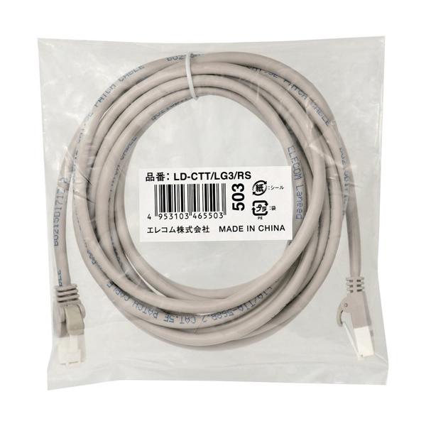 GR RoHSwߏLANP[u CAT5E ܐܖh~ 3m Ȉpkg LD-CTT^LG3^RS ( 1 )/ GR(ELECOM)