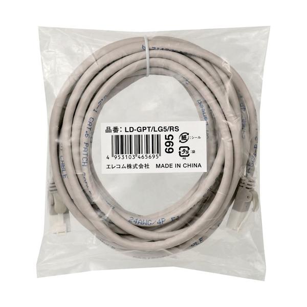 �G���R�� LAN�P�[�u�� CAT6�Ή� EU RoHS�w�ߏ��� �ܐ܂�h�~ 5m LD-GPT�^LG5�^RS ( 1�� )/ �G���R��(ELECOM)