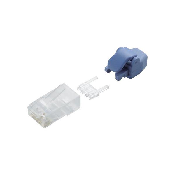 RJ45�R�l�N�^ CAT6 �P���^�������Ή� �c�����܂�Ȃ��f�� �ߐ܂�h�~�J�o�[�t�� ( 10�� )/ �G���R��(ELECOM)