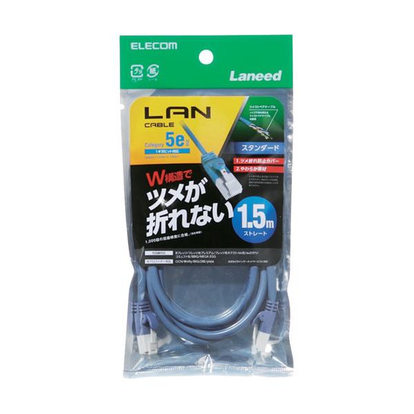 �G���R�� LAN�P�[�u�� CAT5E �ܐ܂�h�~ 1.5m �u���[ LD-CTT�^BU15 ( 1�{ )/ �G���R��(ELECOM)