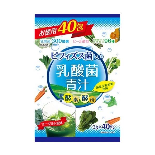 ビフィズス菌入り乳酸菌青汁 ( 3g*40包 )/ YUWA(ユーワ) : 爽快