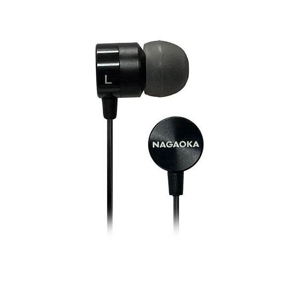 NAGAOKA マイク付きUSB-Cプラグイヤホン ソリッドブラック
