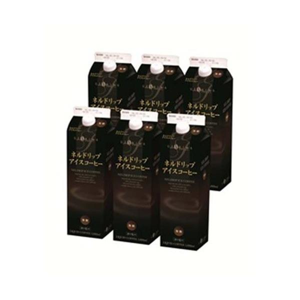 ネルドリップアイスコーヒー無糖 ( 1000ml×6個 )/ ウエシマコーヒー
