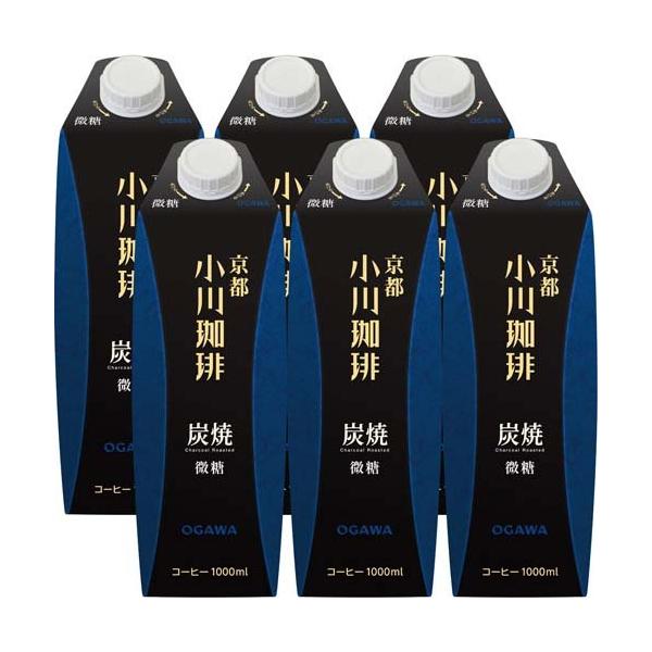 他サイト： 京都 小川珈琲 炭焼珈琲 微糖 ( 1000ml*6本入 )/ 小川珈琲店 ( アイスコーヒー リキッドコーヒー コーヒー )の商品画像