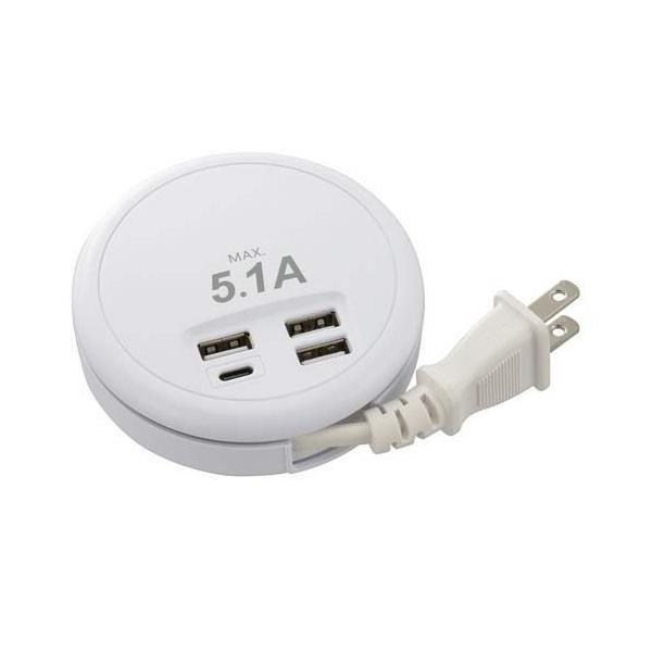 USB AC`[W[ TypeA*3+TypeC 45cm R[h掮 SMP-U3C51E3-W ( 1 )/ OHM