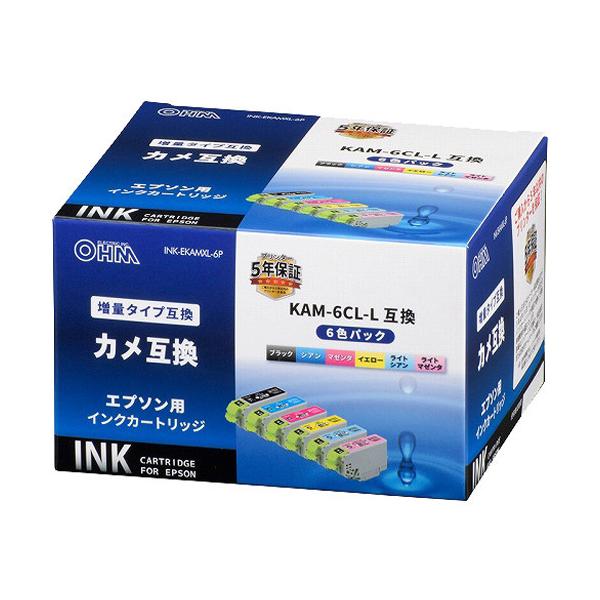 エプソン互換 カメ 増量タイプ 6色パック INK-EKAMXL-6P ( 1セット