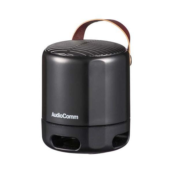 AudioComm ワイヤレスラウンドスピーカー ブラック ( 1台 )/ OHM