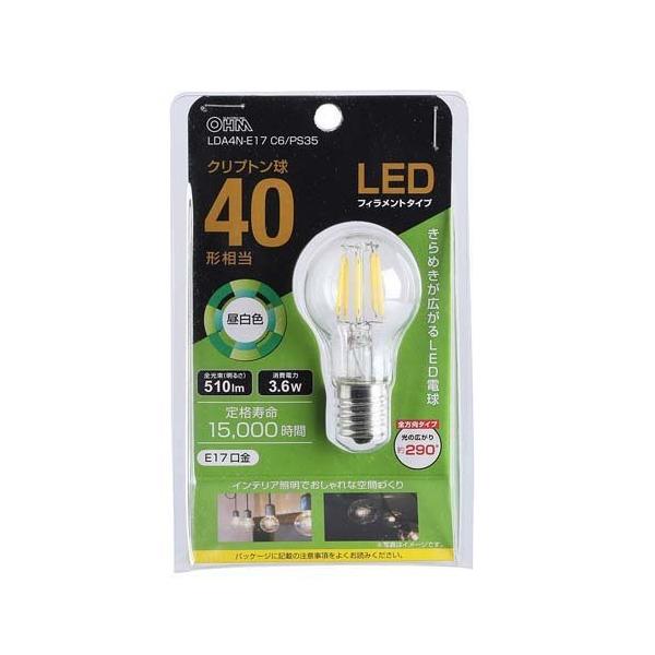 LED�d�� �t�B�������g �N���v�g���� E17 40�`���� �����F LDA4N-E17 C6�^PS35 ( 1�� )/ OHM