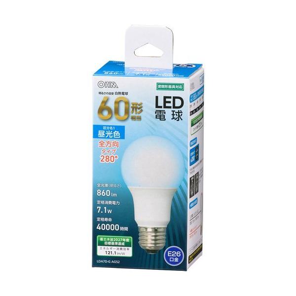 LED�d�� E26 60�`���� �����F LDA7D-G AG52 ( 1�� )/ OHM