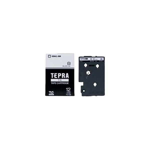 テプラTR テープカートリッジ 白ラベル 12mm TC12S ( 1コ入 )/ テプラ