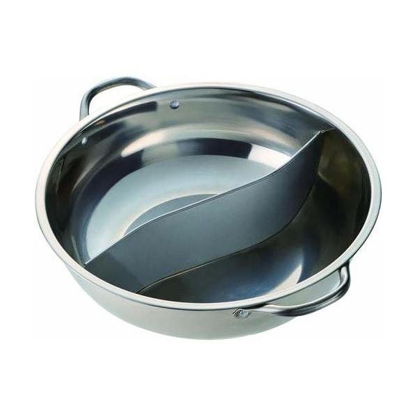 カクセー 四季彩 IH対応 卓上丸型 2色鍋 28cm 3〜5人用 軽量