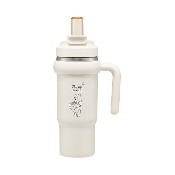 ハンドル付ストロータンブラーボトル 830ml ディズニー プーさん ロゴ