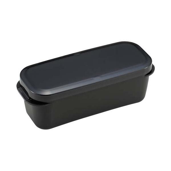 ランチボックス パッキン一体 1段・2段兼用 800ml ブラック PALB8 ( 1