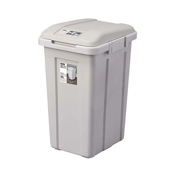 ゴミ箱 ふた付き ジョイント分別ペール 45L 日本製 ライトグレー