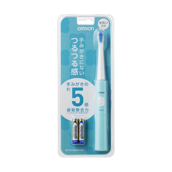 オムロン 音波式電動歯ブラシ 乾電池式 ミントグリーン HT-B216 オムロン 音波式電動歯ブラシ 乾電池式 ミントグリーン HT-B216