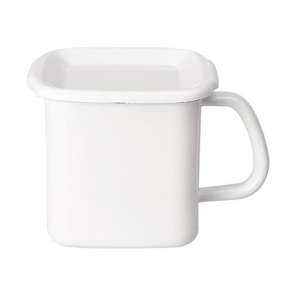 野田琺瑯（noda horo） ホワイトシリーズ 持ち手付きストッカー 角型 L